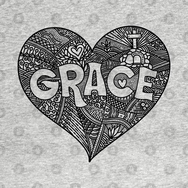 God's grace. Doodle illustration. by Reformer